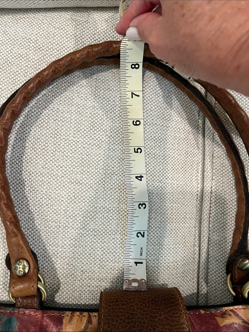 Patricia Nash Floral Leather Shoulder Bag Teal, Burgundy, Mustard, Brown - Picture 15 of 15